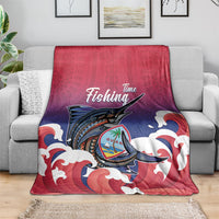 Guam Blue Marlin Fishing Blanket Polynesian Style LT05 - Polynesian Pride