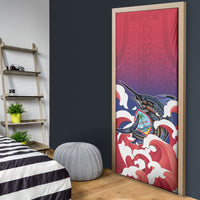 Guam Blue Marlin Fishing Door Cover Polynesian Style LT05 - Polynesian Pride
