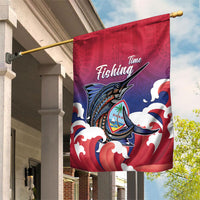 Guam Blue Marlin Fishing Garden Flag Polynesian Style LT05 House Flag Red - Polynesian Pride