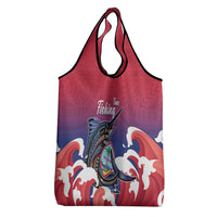Guam Blue Marlin Fishing Grocery Bag Polynesian Style LT05 - Polynesian Pride