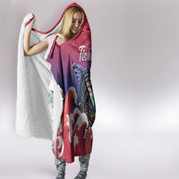 Guam Blue Marlin Fishing Hooded Blanket Polynesian Style LT05 - Polynesian Pride