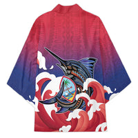 Guam Blue Marlin Fishing Kimono Polynesian Style LT05 - Polynesian Pride