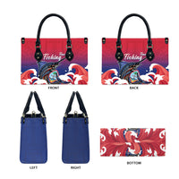 Guam Blue Marlin Fishing Leather Bag Polynesian Style LT05 - Polynesian Pride