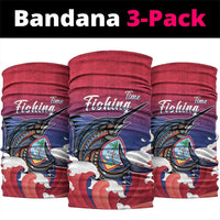 Guam Blue Marlin Fishing Neck Gaiter Polynesian Style LT05 package One Size: 25*50cm Red - Polynesian Pride