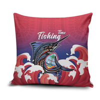 Guam Blue Marlin Fishing Pillow Cover Polynesian Style LT05 Red - Polynesian Pride