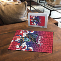 Guam Blue Marlin Fishing Puzzle Polynesian Style LT05 - Polynesian Pride