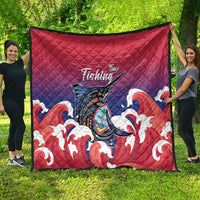 Guam Blue Marlin Fishing Quilt Polynesian Style LT05 - Polynesian Pride
