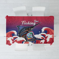 Guam Blue Marlin Fishing Tablecloth Polynesian Style LT05 Red - Polynesian Pride