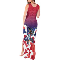 Guam Blue Marlin Fishing Tank Maxi Dress Polynesian Style LT05 - Polynesian Pride