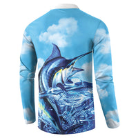 Hawaii Blue Marlin Fishing Button Sweatshirt LT05 - Polynesian Pride