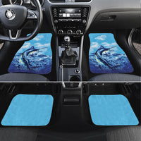 Hawaii Blue Marlin Fishing Car Mats LT05 Set 4pcs Blue - Polynesian Pride