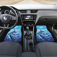 Hawaii Blue Marlin Fishing Car Mats LT05 Set 2pcs - Front Blue - Polynesian Pride