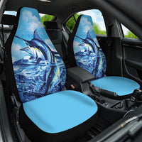 Hawaii Blue Marlin Fishing Car Seat Cover LT05 One Size Blue - Polynesian Pride