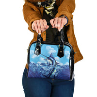 Hawaii Blue Marlin Fishing Shoulder Handbag LT05 One Size Blue - Polynesian Pride