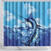 Hawaii Blue Marlin Fishing Shower Curtain LT05 - Polynesian Pride