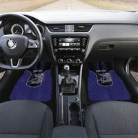 Personalised New Zealand Aotearoa Car Mats Blue Marlin Fishing Maori Pattern LT05 Set 2pcs - Front Black - Polynesian Pride