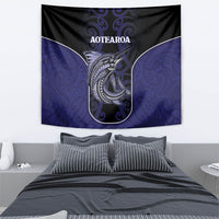 New Zealand Aotearoa Tapestry Blue Marlin Fishing Maori Pattern LT05 - Polynesian Pride