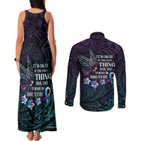 Polynesia Suicide Prevention Awareness Couples Matching Tank Maxi Dress and Long Sleeve Button Shirt Keep Going The World Needs You LT05 - Polynesian Pride