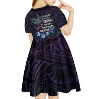 Polynesia Suicide Prevention Awareness Kid Short Sleeve Dress Keep Going The World Needs You LT05 - Polynesian Pride