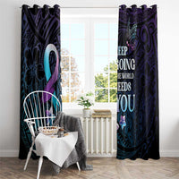 Polynesia Suicide Prevention Awareness Window Curtain Keep Going The World Needs You