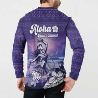 Aloha Hawaii Kauai Island Button Sweatshirt Hula Till You Drop LT05 - Polynesian Pride