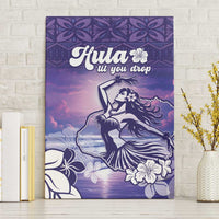 Aloha Hawaii Kauai Island Canvas Wall Art Hula Till You Drop LT05 Without Frame Purple - Polynesian Pride