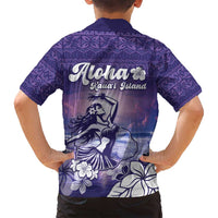 Aloha Hawaii Kauai Island Family Matching Off Shoulder Maxi Dress and Hawaiian Shirt Hula Till You Drop LT05 - Polynesian Pride