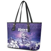 Aloha Hawaii Kauai Island Leather Tote Bag Hula Till You Drop LT05 - Polynesian Pride