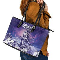 Aloha Hawaii Kauai Island Leather Tote Bag Hula Till You Drop LT05 - Polynesian Pride