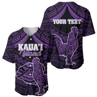Personalised Hawaii Kauai Island Baseball Jersey Rooster Tribal Tattoo Simple Style