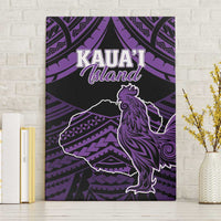 Hawaii Kauai Island Canvas Wall Art Rooster Tribal Tattoo Simple Style LT05 Without Frame Purple - Polynesian Pride