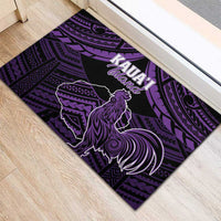 Hawaii Kauai Island Rubber Doormat Rooster Tribal Tattoo Simple Style LT05 - Polynesian Pride