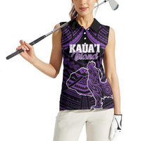 Personalised Hawaii Kauai Island Women Sleeveless Polo Shirt Rooster Tribal Tattoo Simple Style