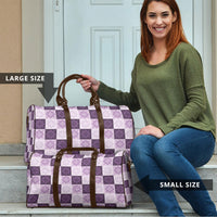 Lavender Manta Ray Hawaiian Quilt Motif Travel Bag