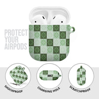 Sage Green Manta Ray Hawaiian Quilt Motif AirPods Case