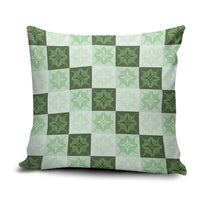 Sage Green Manta Ray Hawaiian Quilt Motif Pillow Cover
