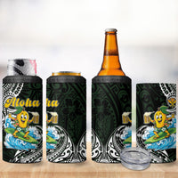 Aloha Hawaii Mango Surfing 4 in 1 Can Cooler Tumbler Polynesian Style