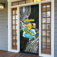 Aloha Hawaii Mango Surfing Door Cover Polynesian Style