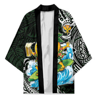 Aloha Hawaii Mango Surfing Kimono Polynesian Style