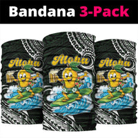 Aloha Hawaii Mango Surfing Neck Gaiter Polynesian Style