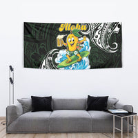 Aloha Hawaii Mango Surfing Tapestry Polynesian Style