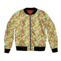 Vintage Hawaii Mango Bomber Jacket Yellow Green Hawaiian Palaka