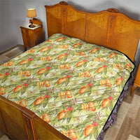 Vintage Hawaii Mango Quilt Yellow Green Hawaiian Palaka