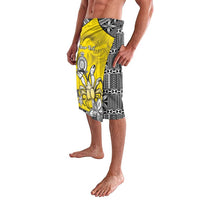 Personalised Happy Niue Constitution Day Lavalava Niuean Crab Hiapo Pattern Yellow Version LT05 - Polynesian Pride
