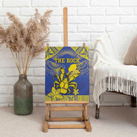 Niue The Rock Canvas Wall Art Niuean Crab Hiapo Pattern Blue Version LT05 - Polynesian Pride