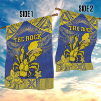 Niue The Rock Garden Flag Niuean Crab Hiapo Pattern Blue Version LT05 - Polynesian Pride