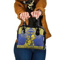Niue The Rock Shoulder Handbag Niuean Crab Hiapo Pattern Blue Version LT05 One Size Blue - Polynesian Pride