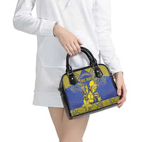 Niue The Rock Shoulder Handbag Niuean Crab Hiapo Pattern Blue Version LT05 - Polynesian Pride