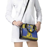 Niue The Rock Shoulder Handbag Niuean Crab Hiapo Pattern Blue Version LT05 - Polynesian Pride
