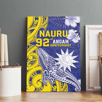 Nauru 92nd Anniversary Of Angam Canvas Wall Art Polynesian Whale Pattern